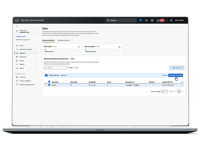 SD-WAN Manager dashboard