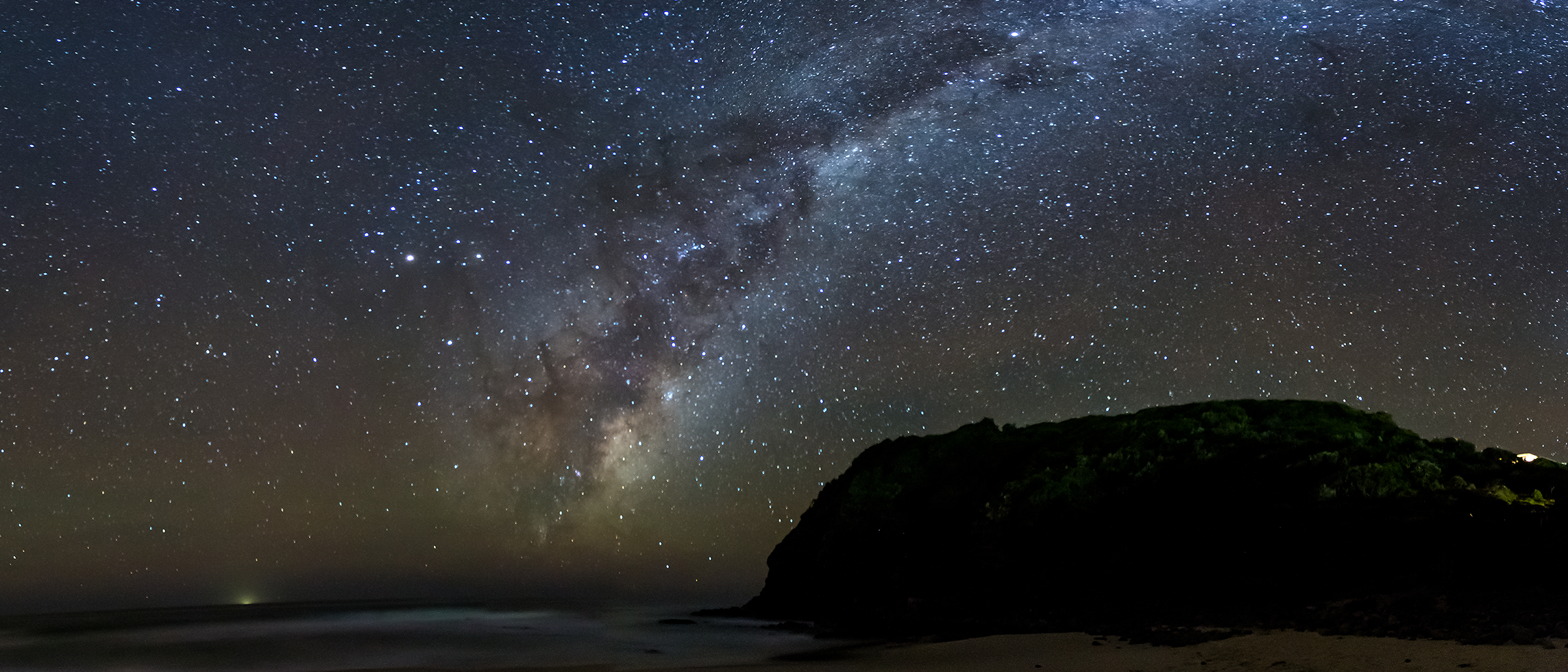 Night sky, stars, milky way, scenic route, picturesque, vista, sea,ocean, exterior