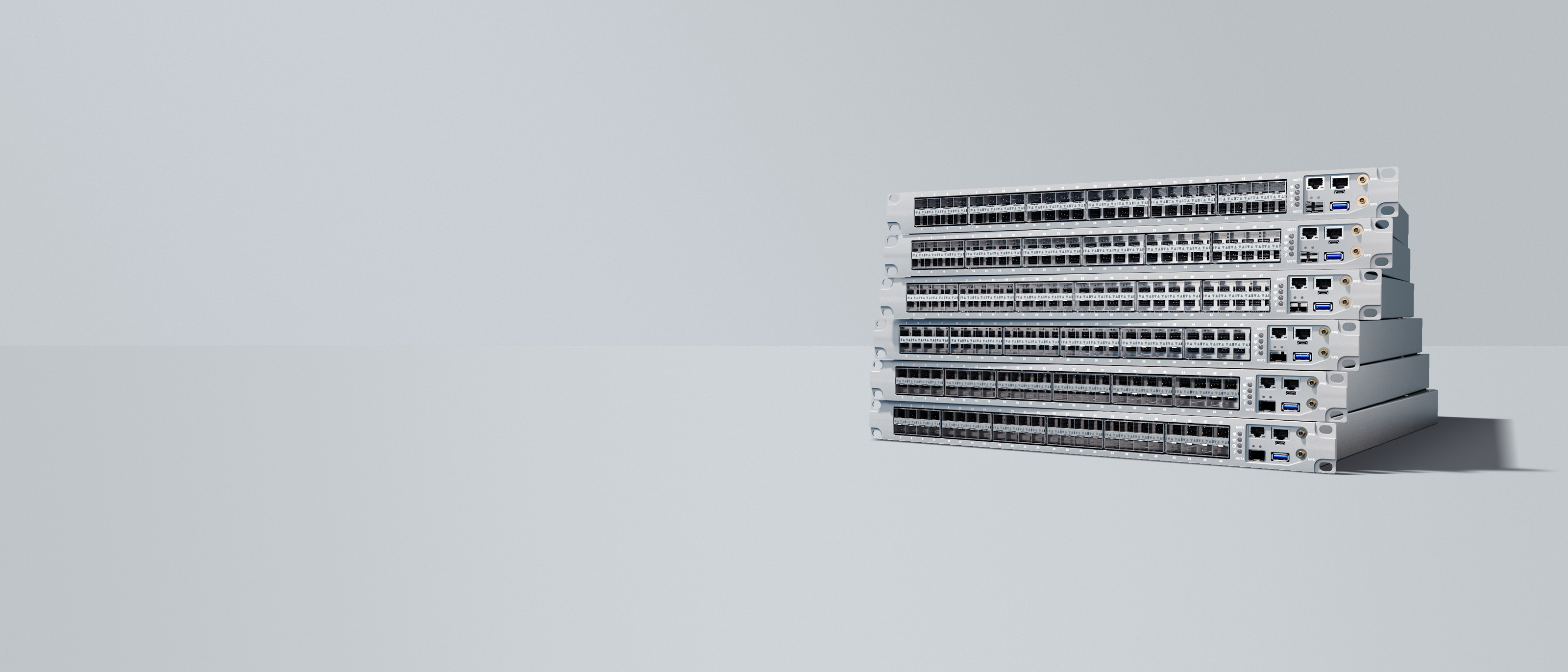 Stack of Cisco Nexus 3550 Series switches