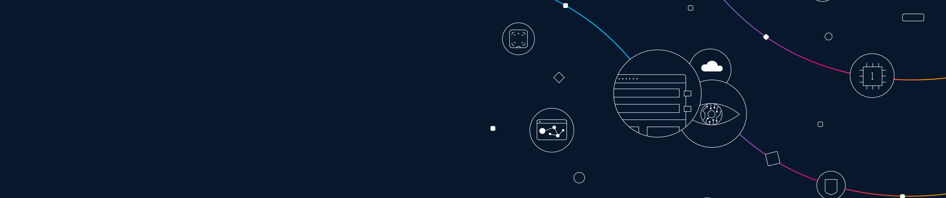 Abstract illustration detailing the featured products of Cisco’s technology portfolio