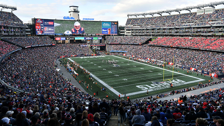 Gillette Stadium during a Patriots game