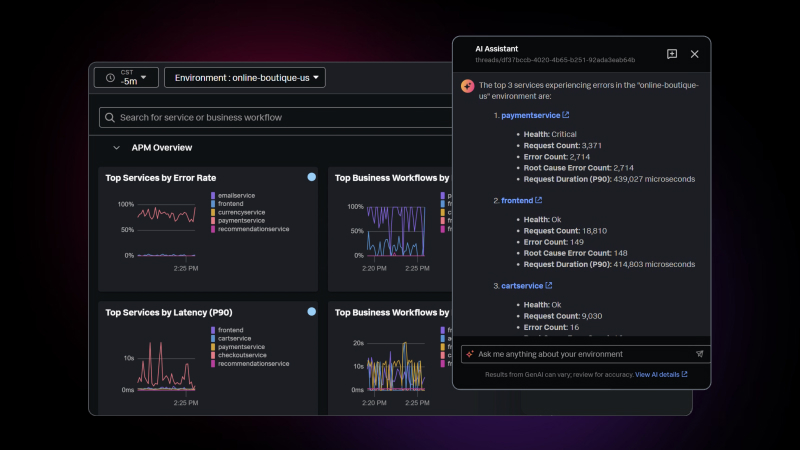 AI Canvas user interface