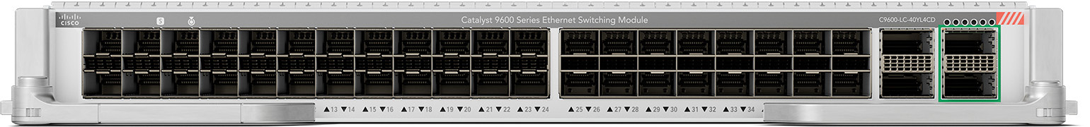 Cisco Catalyst 9600 Series 40-port 503/25/10/1GE1, 2-port 40/100/200GE, 2-port 40/100/2004/400GE Line (C9600-LC-40YL4CD)