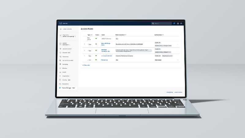 Cisco Access Manager UI, identity-based segmentation and policy enforcement