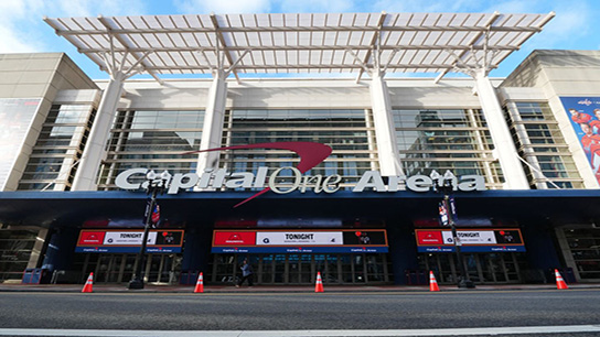 Outside profile of Capital One Arena
